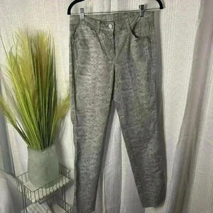 Basler Women’s Size 8 Gray Snake Skin Print Mid Rise Skinny Ankle Jeans